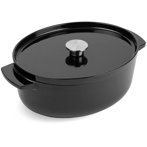KitchenAid Cacerola ovalada de hierro fundido Ø30cm / 5.6L 'Onyx Black'