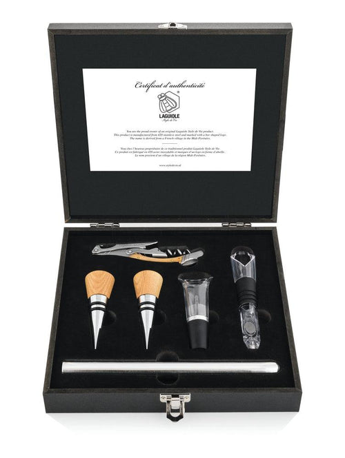 Laguiole Style de Vie Kurkentrekker Kurkentrekker Eikenhout met Accessoires 8718719301425 KurkEikGift afbeelding