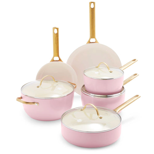 Juego de sartenes Greenpan de 10 piezas 'Padova Blush Pink'