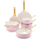 Greenpan Batería de cocina de 10 piezas 'Padova Blush Pink'