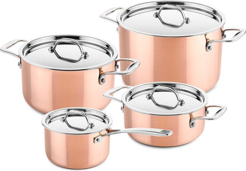 DUCQ Batería de cocina de cobre de 4 piezas
