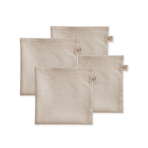 Servilletas Walra 4 uds. 40x40 cm «Lovely Linnen» Natural