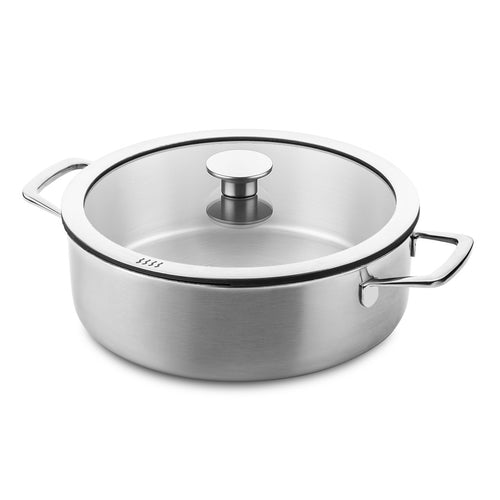 DUCQ Sartén honda para guisos Ø26cm / 4L Downdraft 'Acero inoxidable'