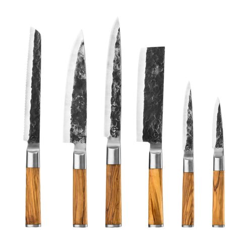 Set de cuchillos forjados de 6 piezas Olive