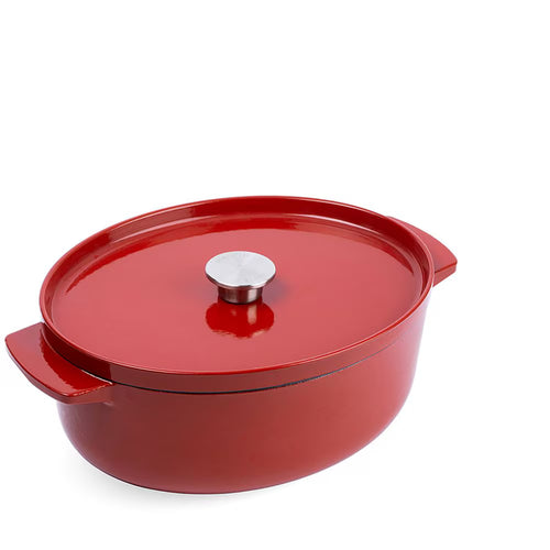 KitchenAid Cacerola ovalada de Hierro Fundido Ø30cm / 5.6L 'Empire Red'