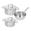 Demeyere Batería de cocina de 3 piezas con tapa de doble pared 'John Pawson 7'