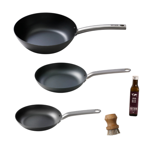 Set de 3 sartenes Skottsberg «Acero al carbono»