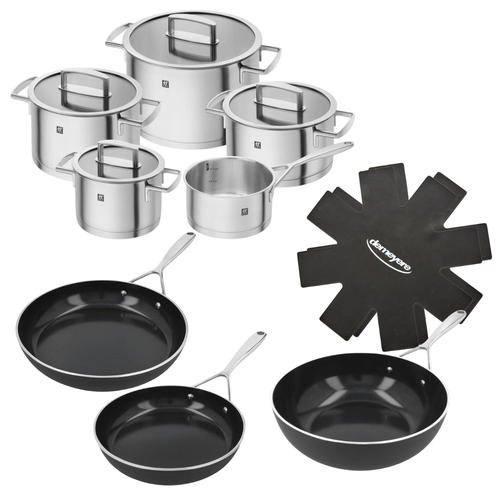 Zwilling Juego de 8 piezas 'Vitality' | Con cacerolas 'Demeyere Alu Plus 3 Ceraforce'