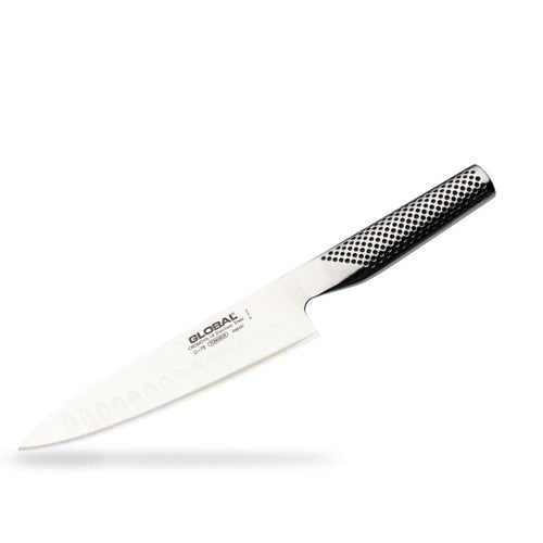 Global G-78 Cuchillo de chef con muescas 18cm