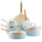 Greenpan Batería de cocina de 10 piezas 'Padova Light Blue'