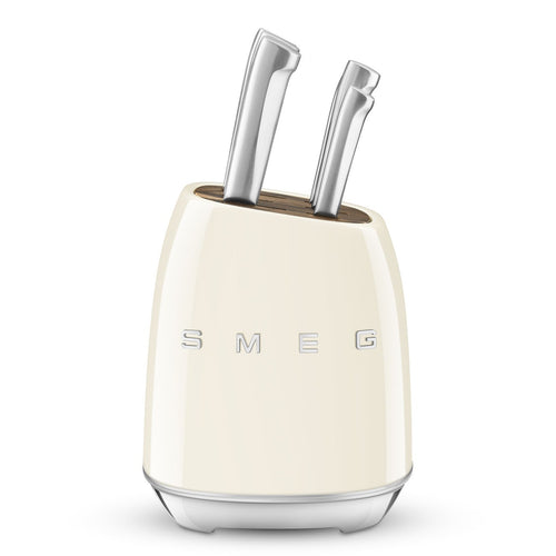 Bloque de cuchillos SMEG con 6 cuchillos 'Crema' KBSF02CR