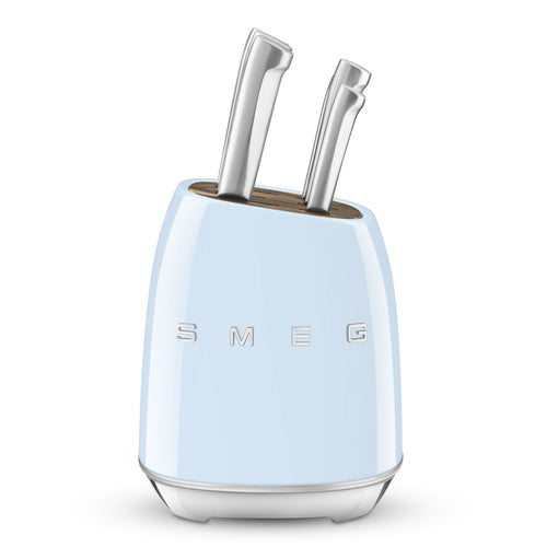 Bloque de cuchillos SMEG con 6 cuchillos 'Azul pastel' KBSF02PB