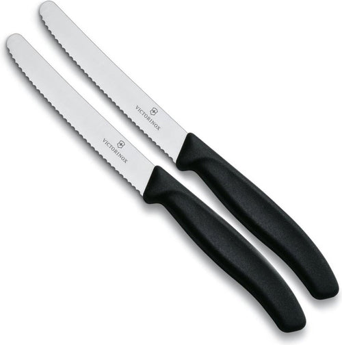 Victorinox Cuchillo para tomate dentado 2 uds. Negro