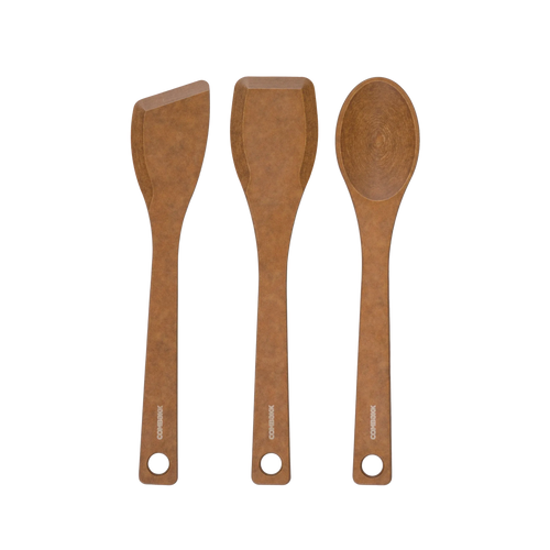 Combekk Juego de espátulas de madera de 3 piezas 'Marrón'
