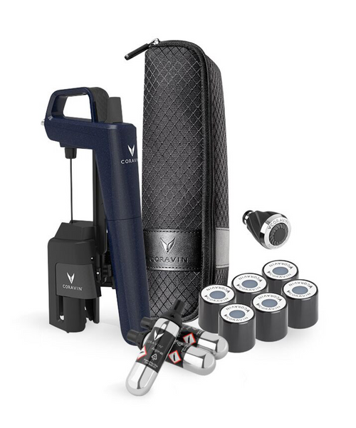 Sistema de conservación de vino Coravin Timeless Six+ - Edición limitada azul océano