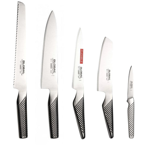Set de cuchillos Global de 5 piezas G-2 / GS-5 / G-9 / GS-11 / GSF-15