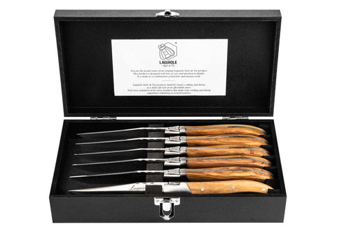 Laguiole Style de Vie Steakmessen Steakmessen Olijfhout 'Luxury Line' 8718719300039 LuxSteakOlijf afbeelding